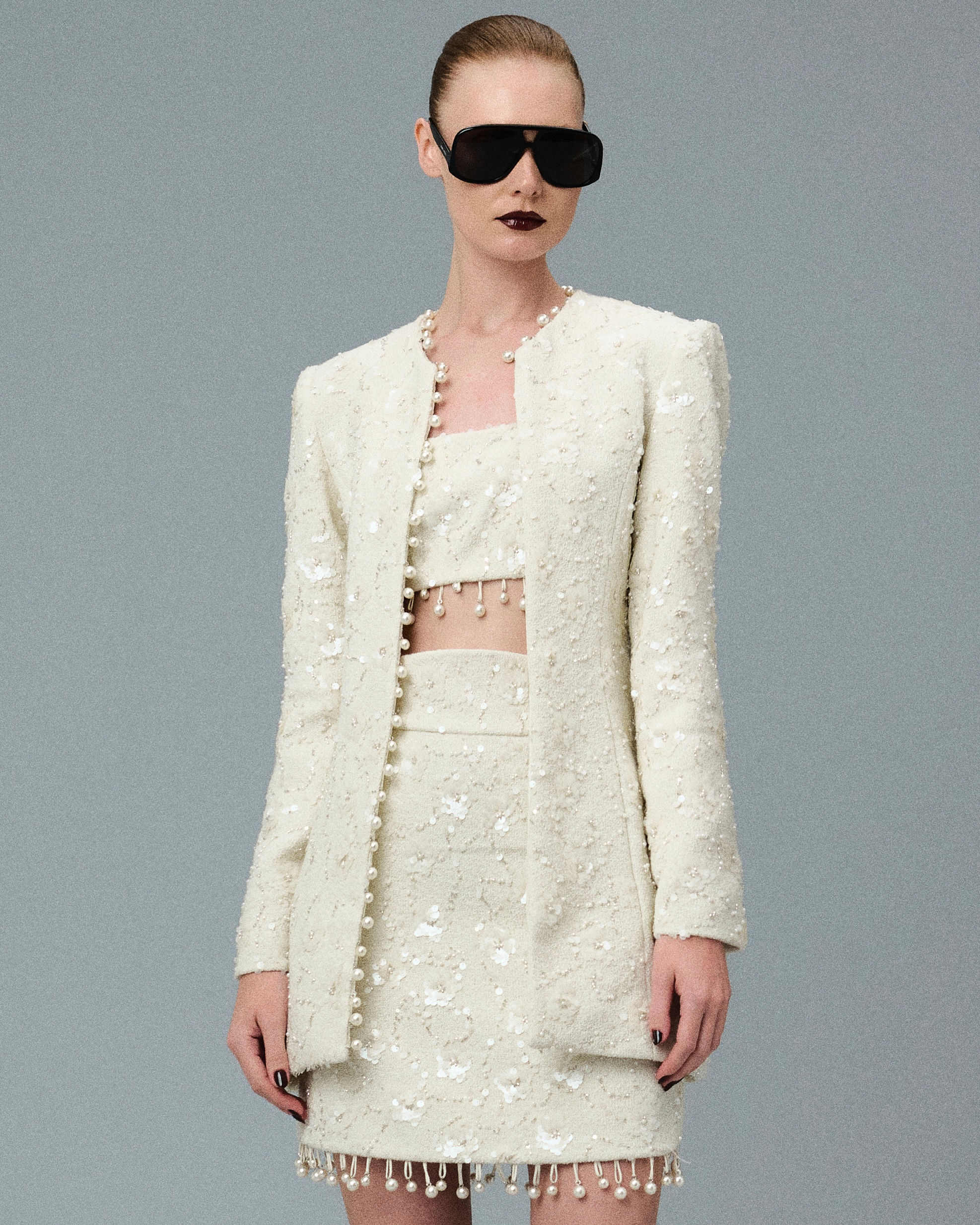 Casaco bordado Sophie branco - Essenciale