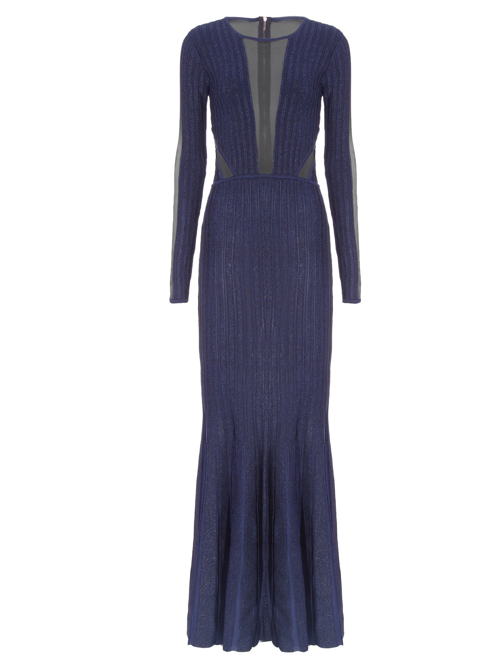 Vestido longo tricot lurex bandagem Cutting Animale