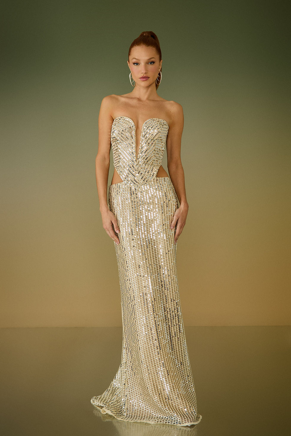 Vestido longo Betina tela bordada abertura Fabulous Agilita