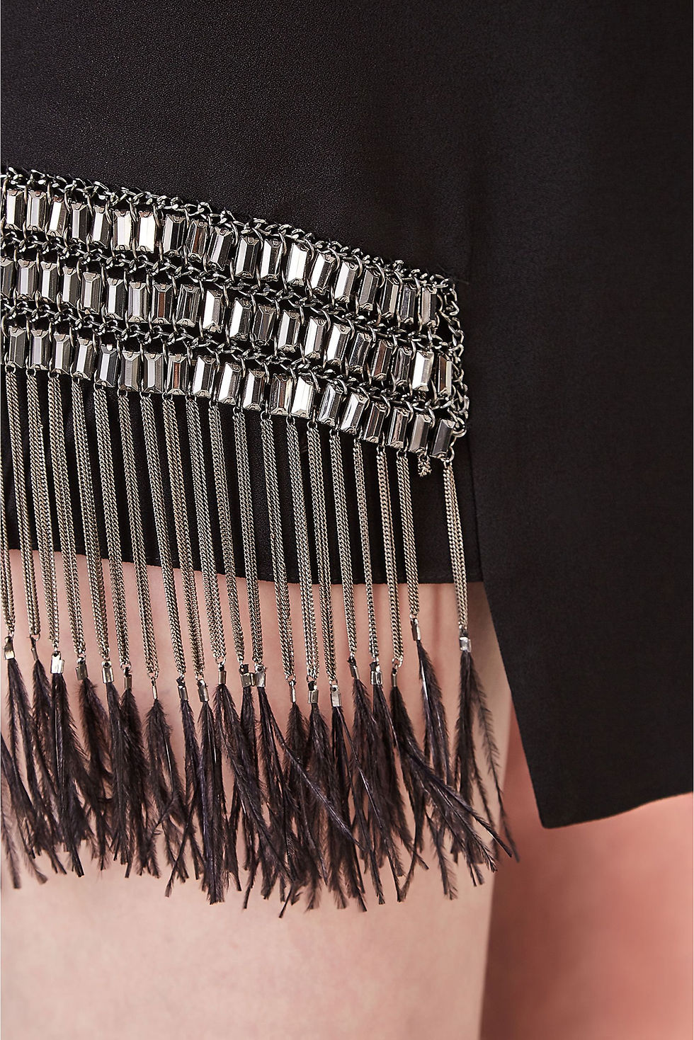 Miniatura: Vestido crepe plumas Animale Glam bazar