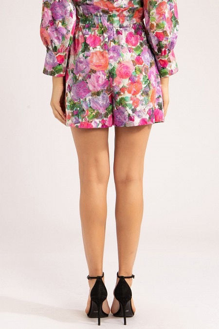 Thumbnail: Shorts clochard cotton flowers Patbo 