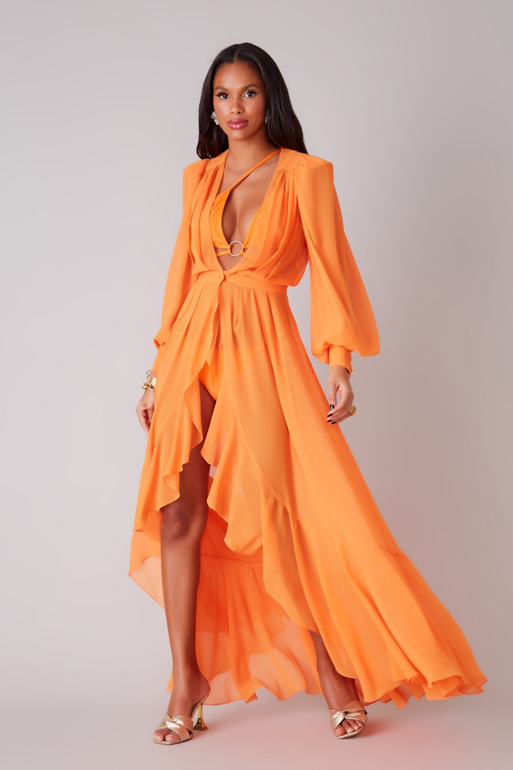 Saída de praia Cannes tangerina Fabulous Al Mare