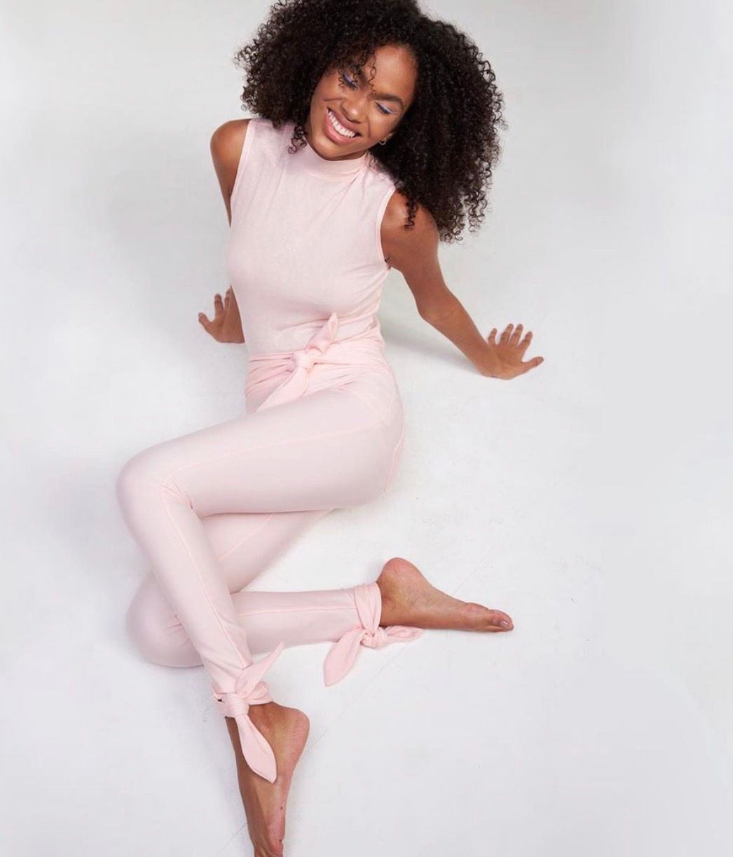 Blusa regata gola semi alta Bia rosa Charth