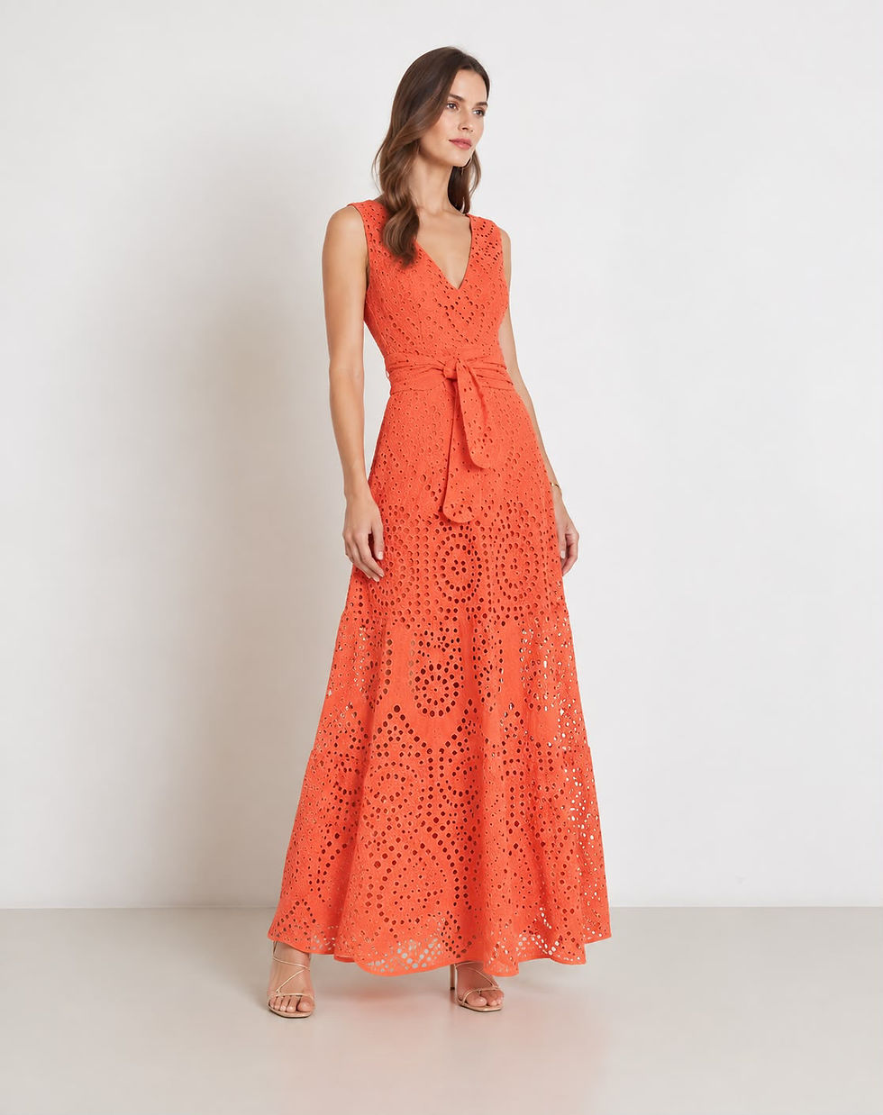 Miniatura: Vestido longo lesie coral Amíssima