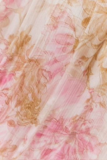 Miniatura: Vestido midi em seda pura estampa floral Stella rosa Agilita 