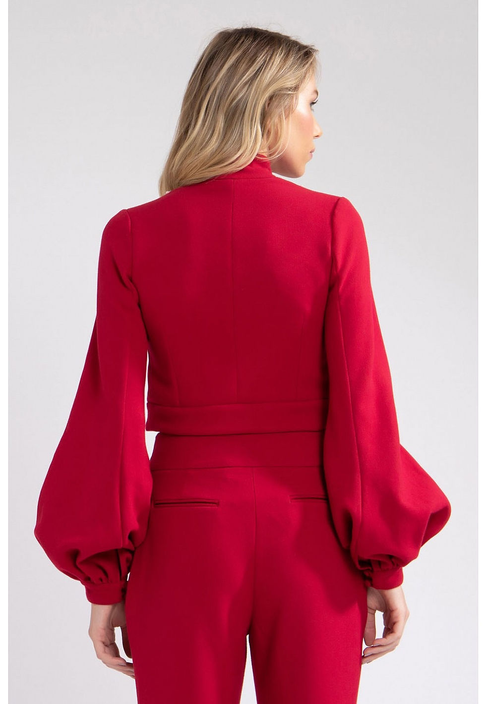 Miniatura: Blusa bordada manga longa gola vermelho PatBo