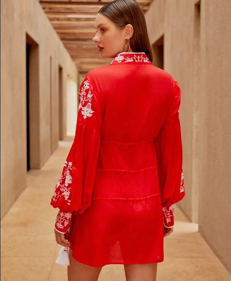 Miniatura: Vestido Jade vermelho - Nammos