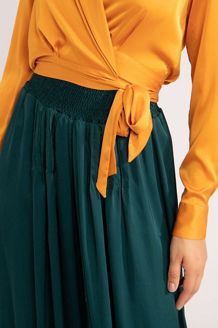 Miniatura: Blusa cetim lanvan PatBo amarela