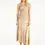 Miniatura: Vestido midi drapeado dourado gold Skazi