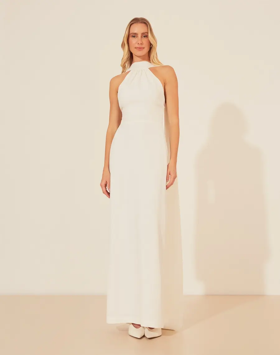Miniatura: Vestido longo Katherine off white Amissima alfaiataria