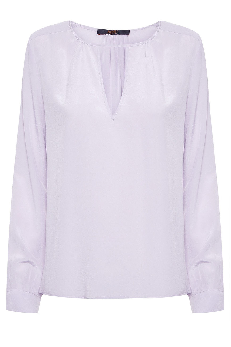 Miniatura: Camisa de seda decote v lilás exotic Animale 