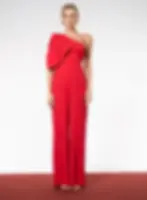 Miniatura: Macacão alfaiataria um ombro só vermelho Skazi