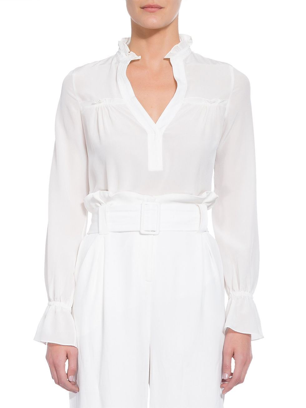 Miniatura: Camisa de seda pura Agatha Animale off white