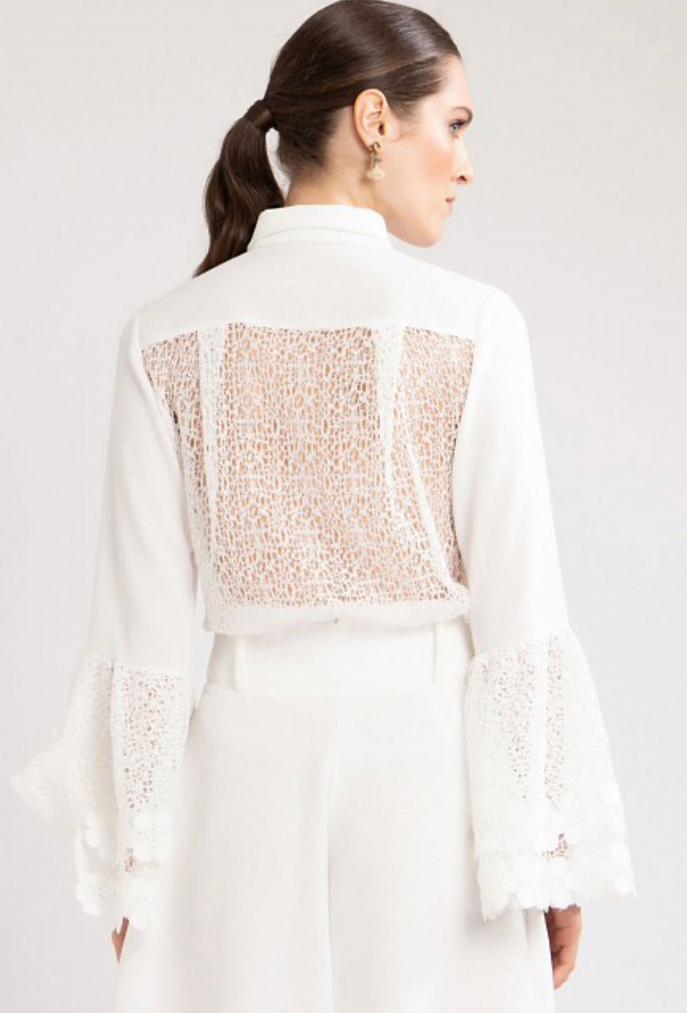 Miniatura: Blusa detalhe rendas rosaPatBo
