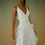 Thumbnail: Vestido longo bordado seda Bel babados off white Fabulous Agilita Al Mare