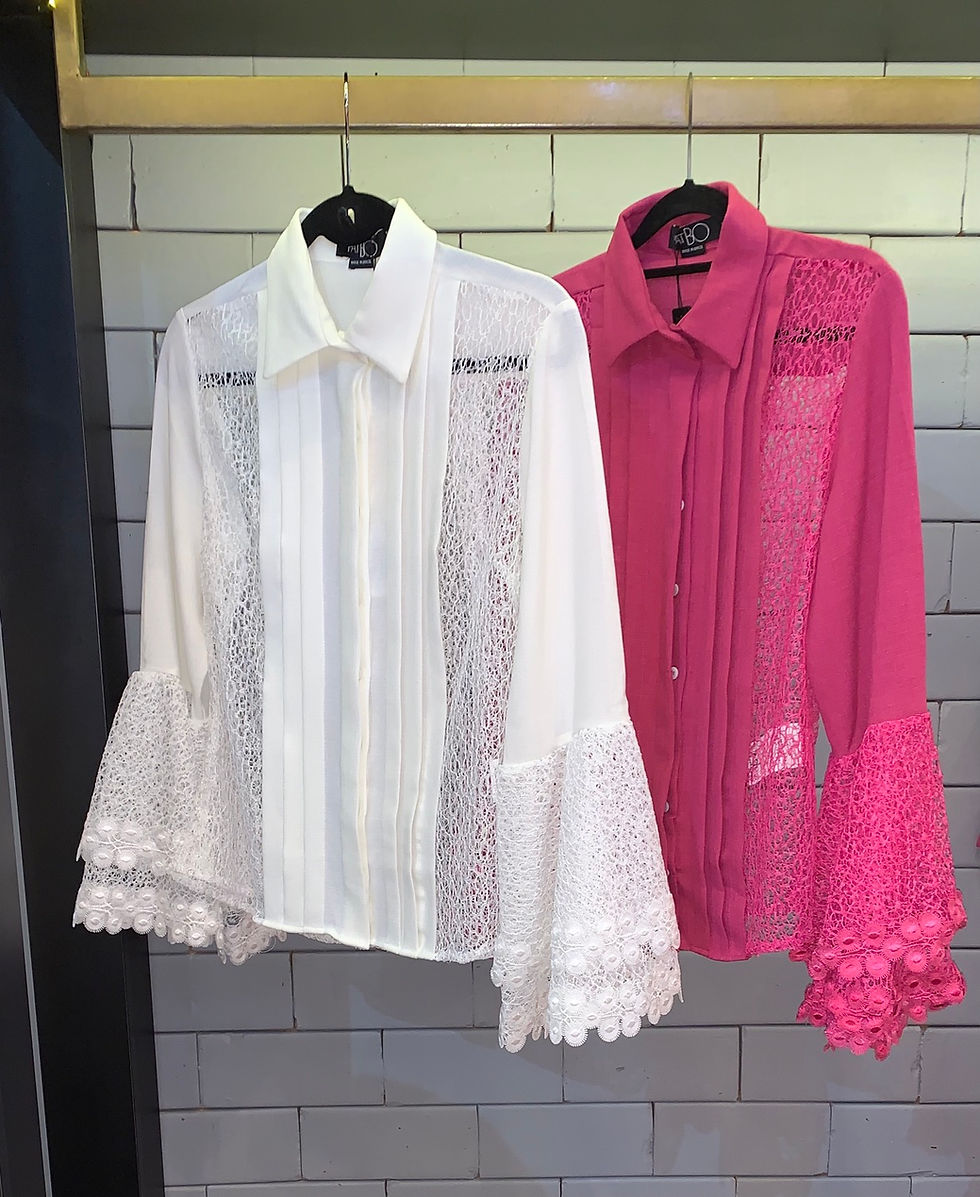 Thumbnail: Blusa detalhe rendas rosaPatBo