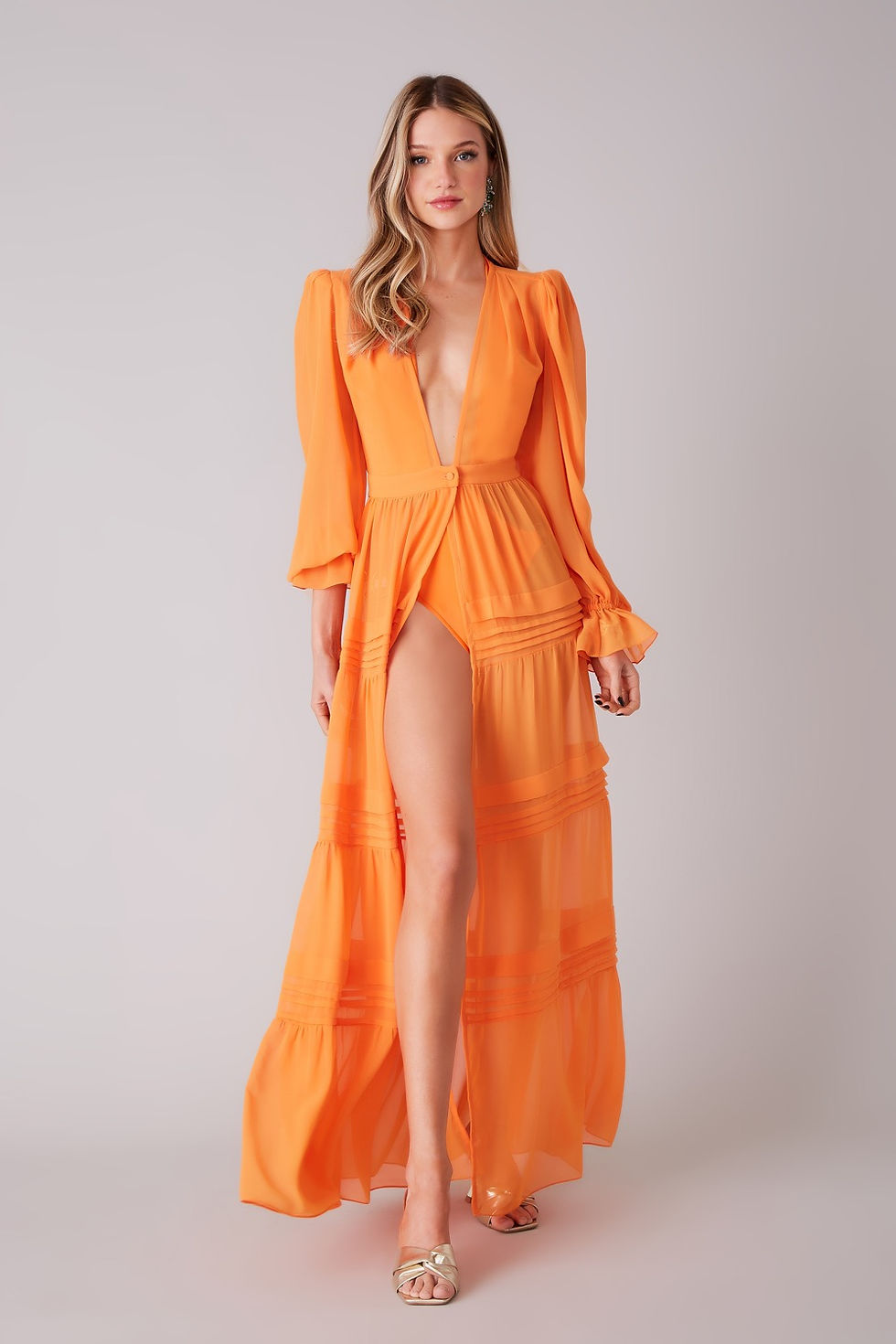 Saída de praia Mykonos tangerina laranja Fabulous Al Mare