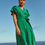 Miniatura: Vestido midi detalhes drapeados verde Skazi Sclub
