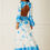 Miniatura: Vestido longo Luana blue flower Fabulous Agilita