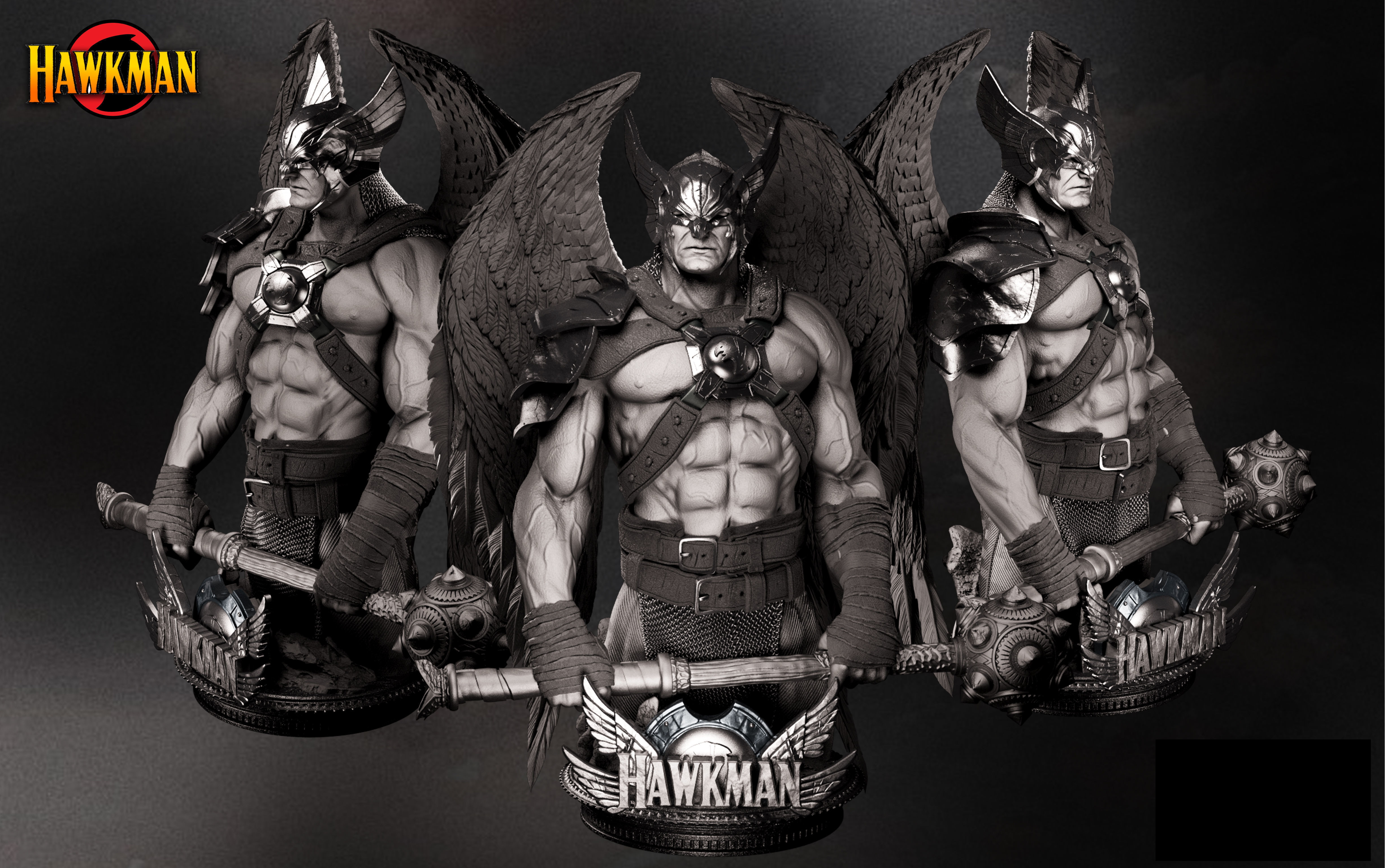 Hawkman Sculpture