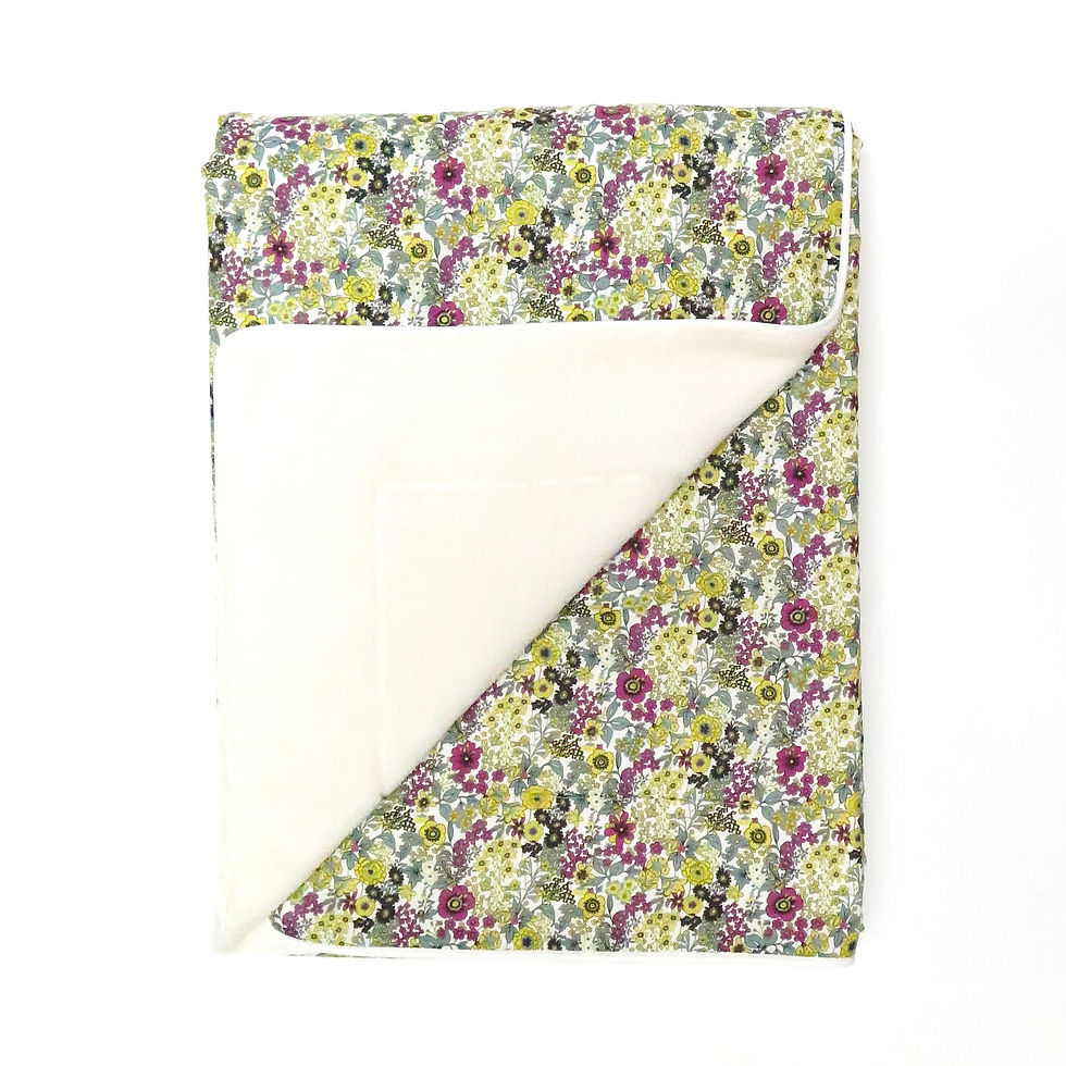 Thumbnail: Duo BLANKET + BIB Flower Violet