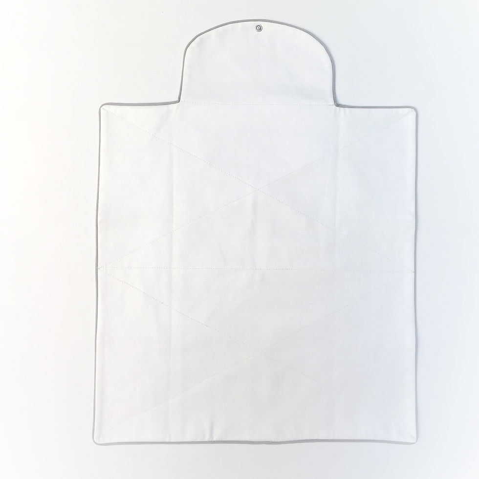 Miniature : TAPIS A LANGER EVENTAIL ARGENTÉ