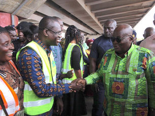 When President Addo Dankwa Akufo-Addo visited Dredge Masters in Accra to have first-hand information on the level of work on the desilting of the Odaw River and the Korle Lagoon
