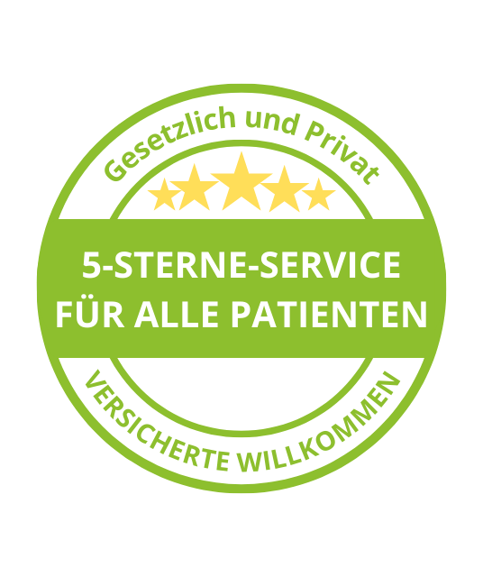 Wir behandeln gesetzlich und privatversicherte Symbol