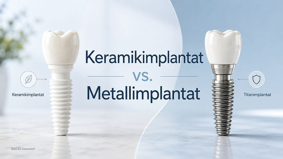 Keramikimplantat und Metallimplantat im Vergleich