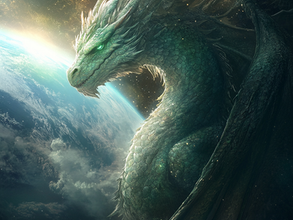 Un dragon vert
