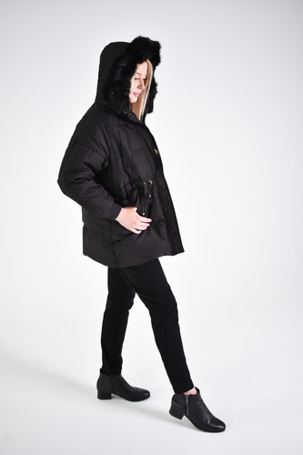 Veste Femme HFX Women's 3/4 Midweight Puffer Jacket Front Button