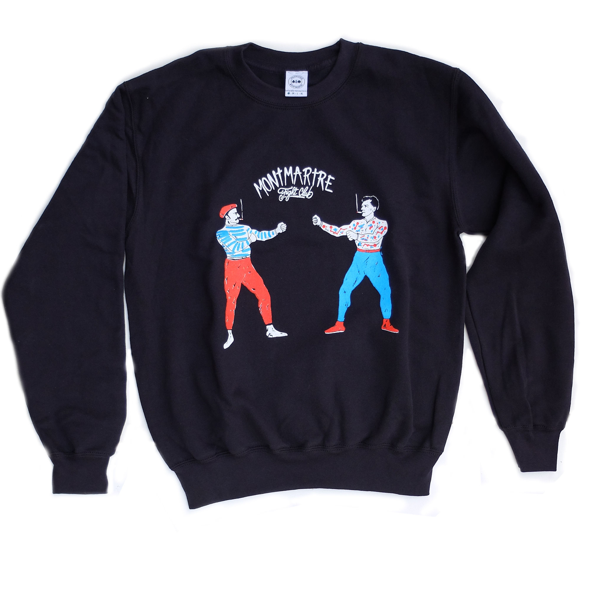 Sweat shirt Montmartre fight club Noir