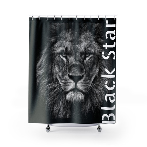 Lion head Shower Curtains, Great Gift for everyone, Black start Gift