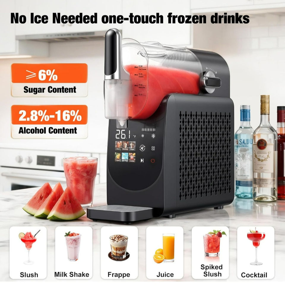 Frozen drink machine for slushies, cocktails, and juices