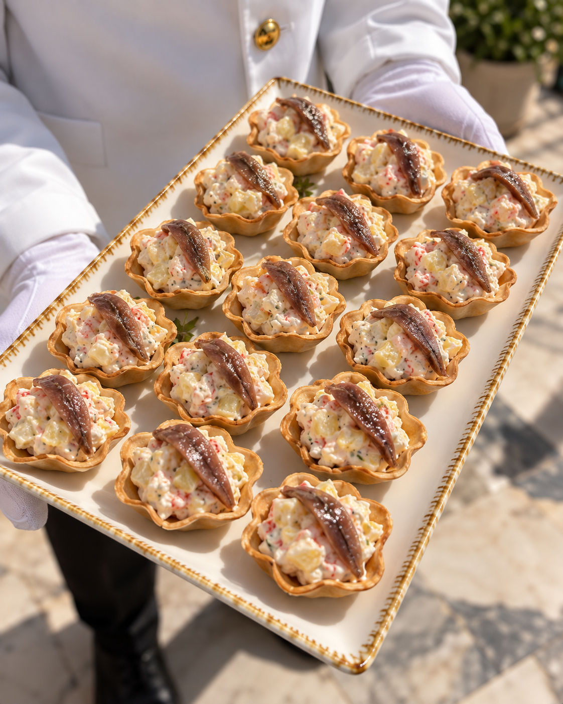Ensaladilla de Langostinos y Anchoa