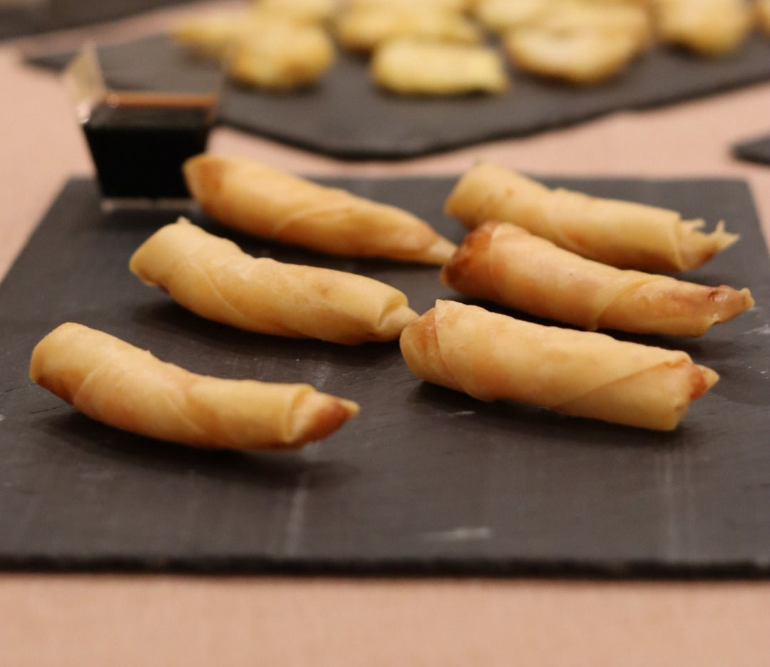 Crujiente de langostino con soja