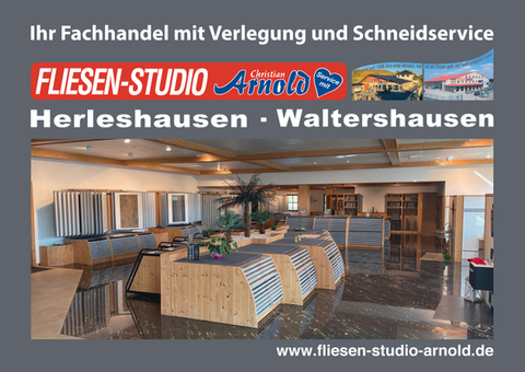 Wo gibts noch ne Fliese wie diese? Logo Fliesen-Studio Arnold, Deutschlandweite Lieferung
