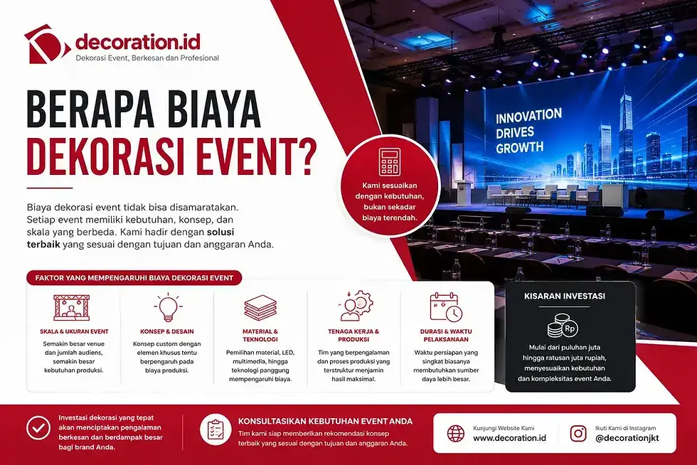 biaya dekorasi event