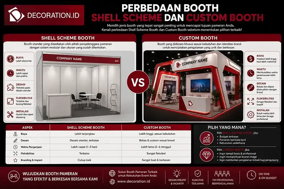 Perbedaan Booth Shell Scheme dan Custom Booth