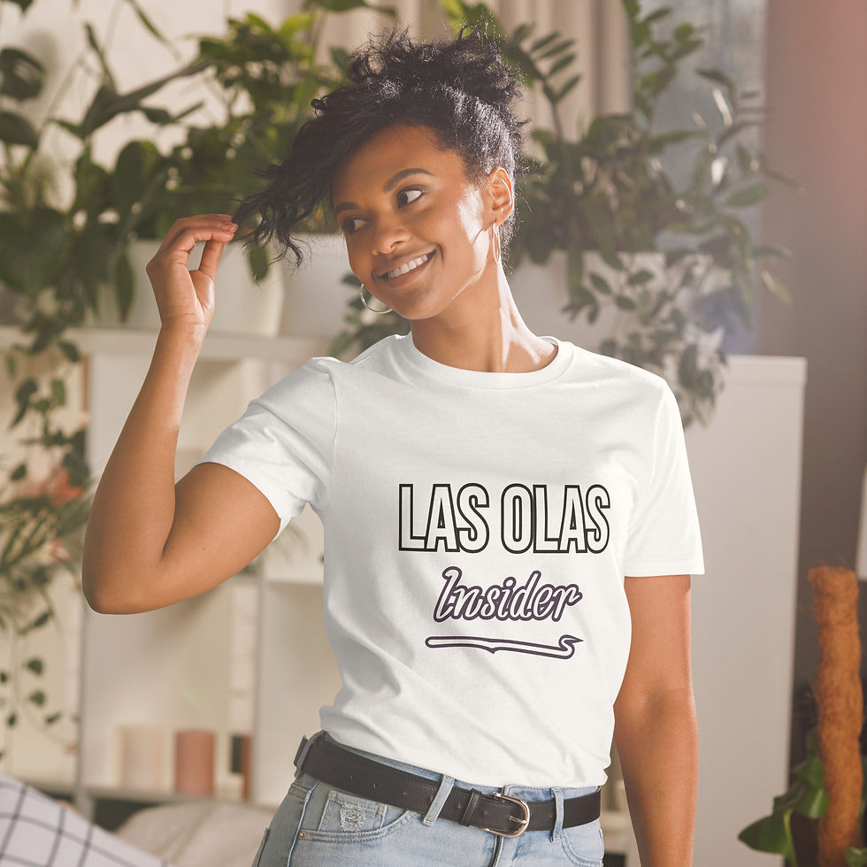 Thumbnail: Las Olas Insider Font Short-Sleeve Unisex T-Shirt