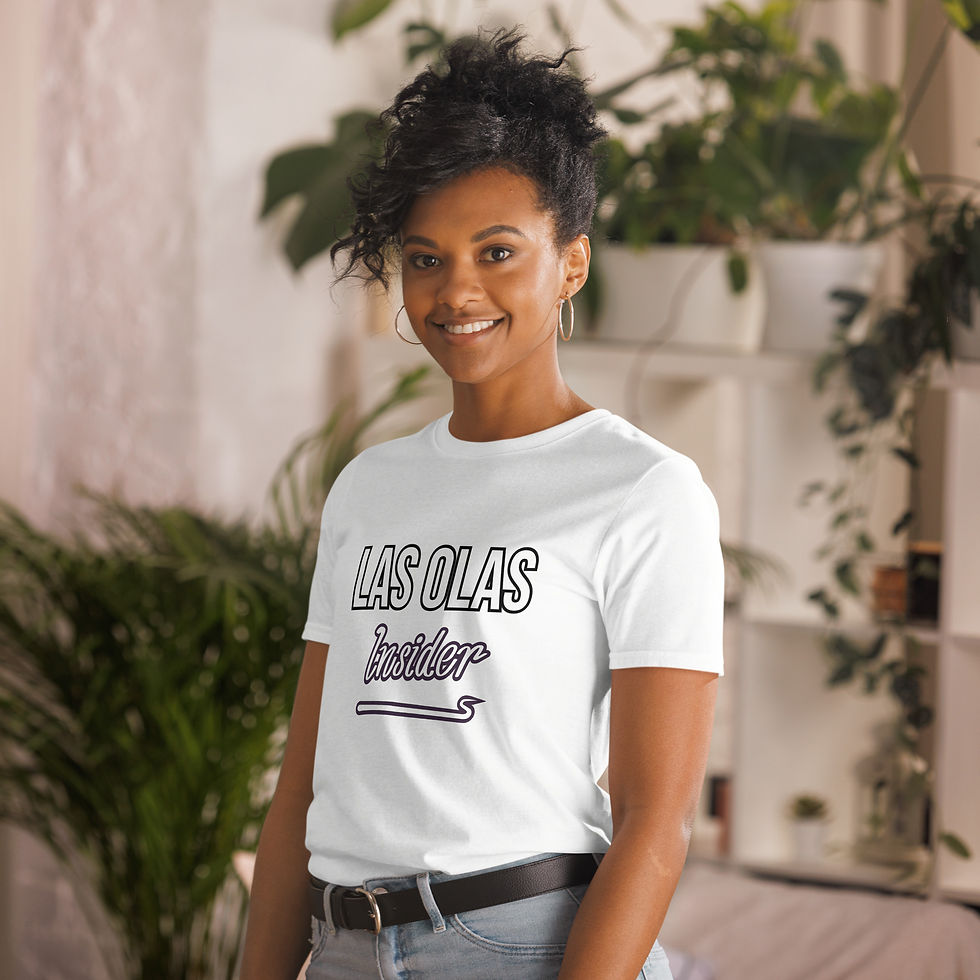 Thumbnail: Las Olas Insider Font Short-Sleeve Unisex T-Shirt