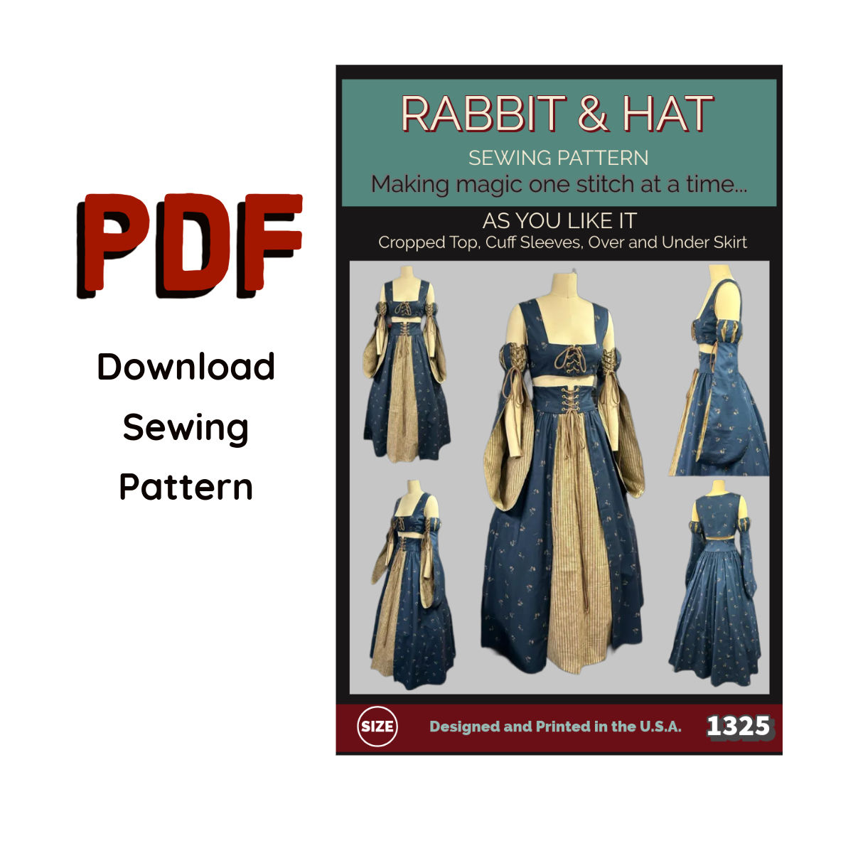 1325 PDF Size LARGE - As You Like It - Pattern BUNDLE