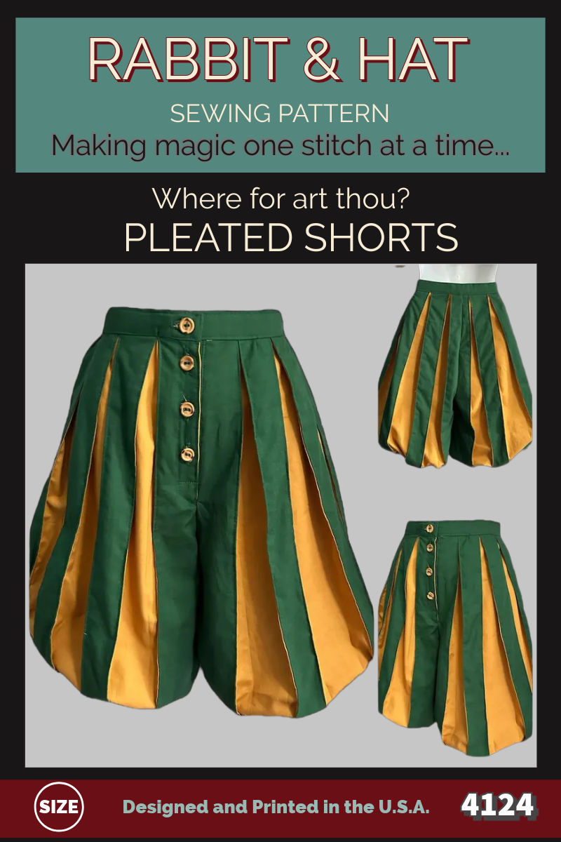 Thumbnail: 4124 PDF Size LARGE - Wherefore art thou? PLEATED SHORTS