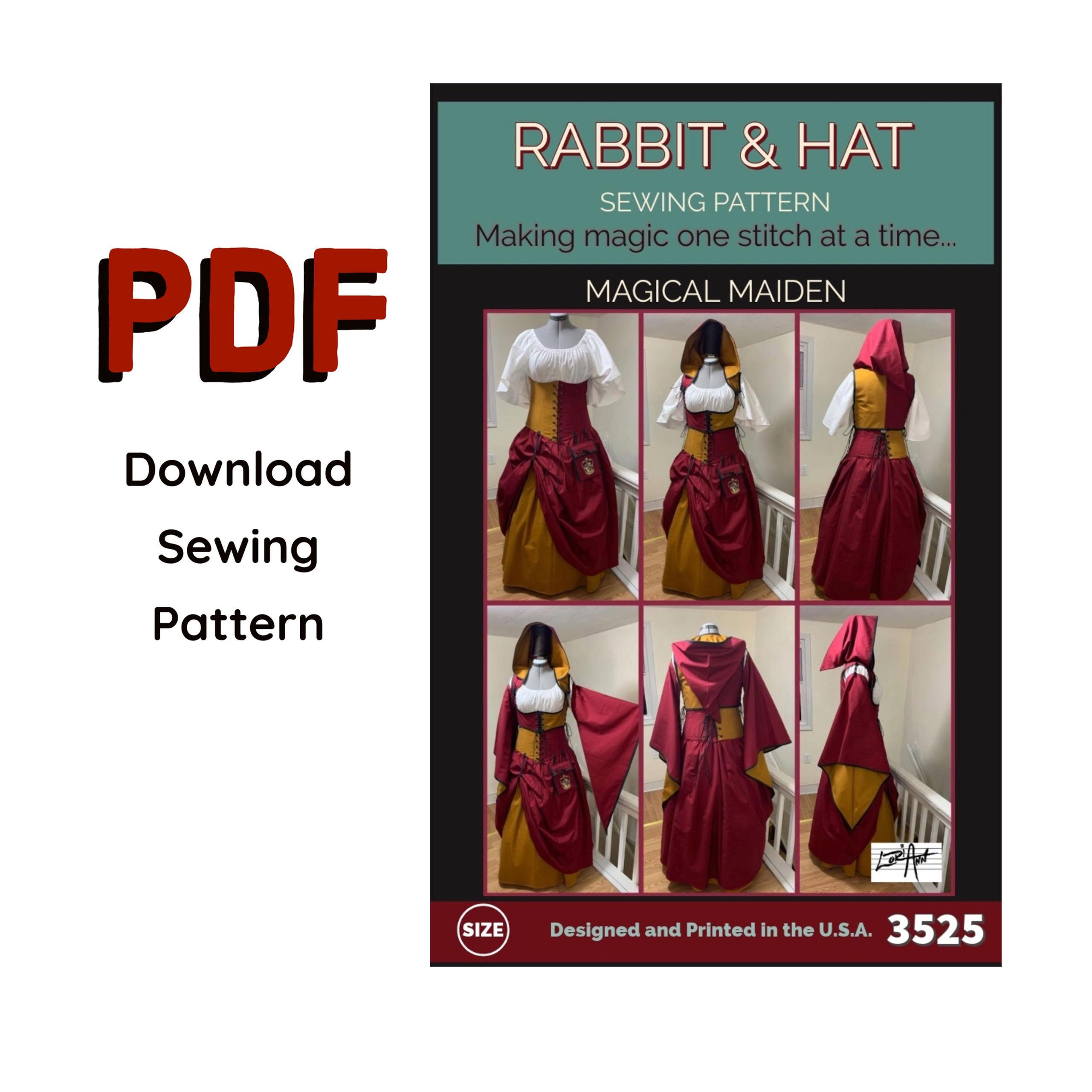 3525 Size 5X PDF Magical Maiden Bundle - 7 patterns included