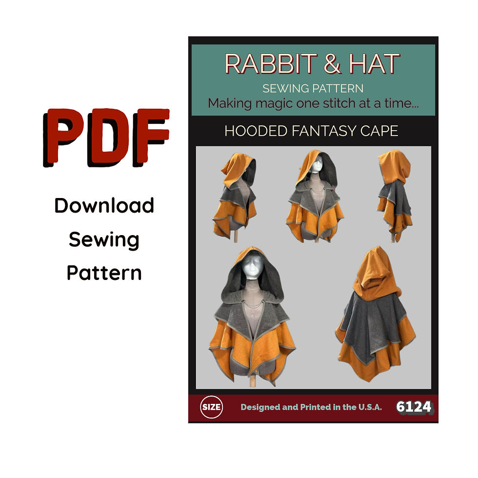 Thumbnail: 6124 PDF - Hooded Fantasy Cape