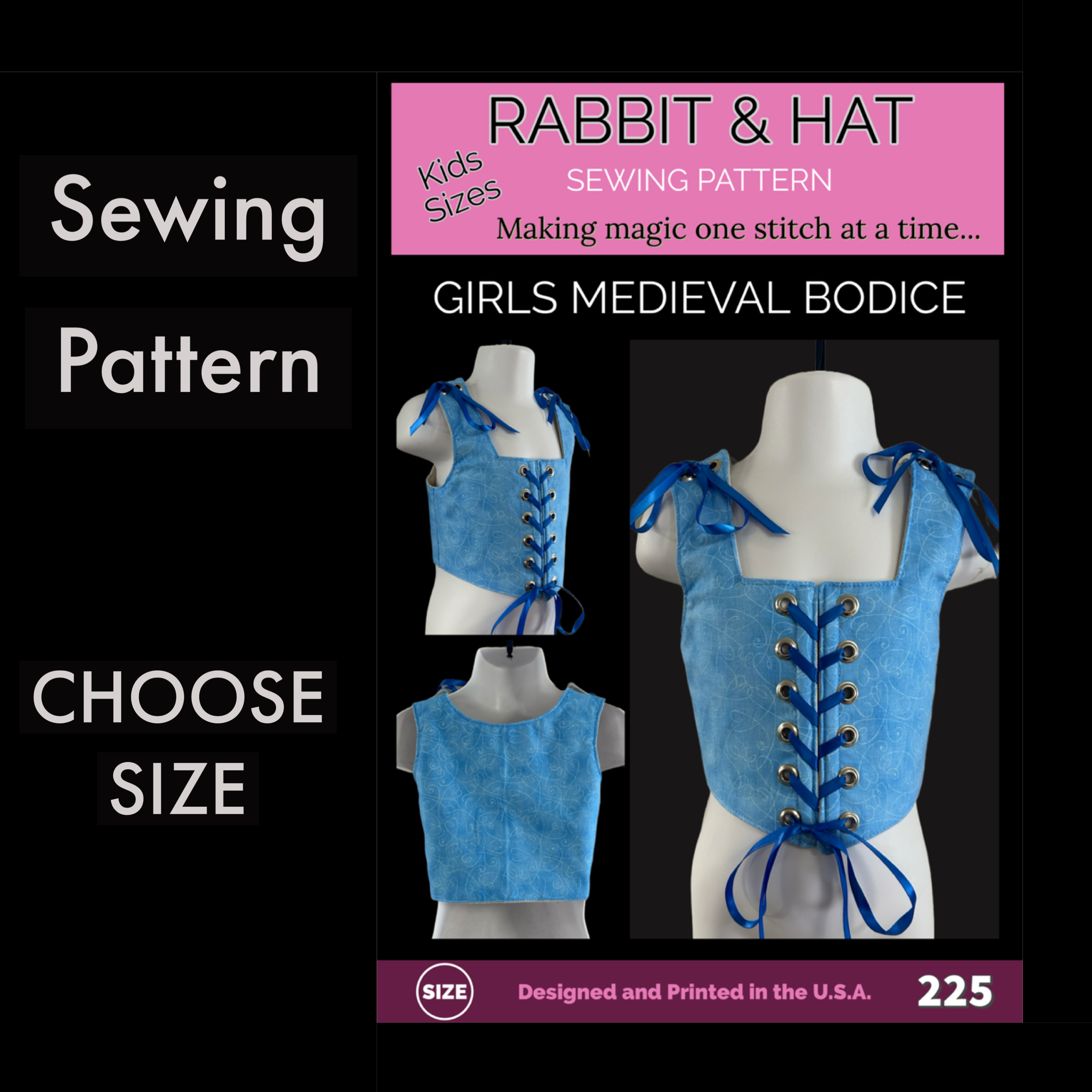 225 KIDS Girls Medieval Bodice
