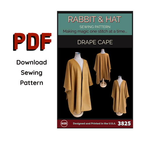 Cape Rabbit 3825 PDF - Drape Cape | Rabbit & Hat Pattern