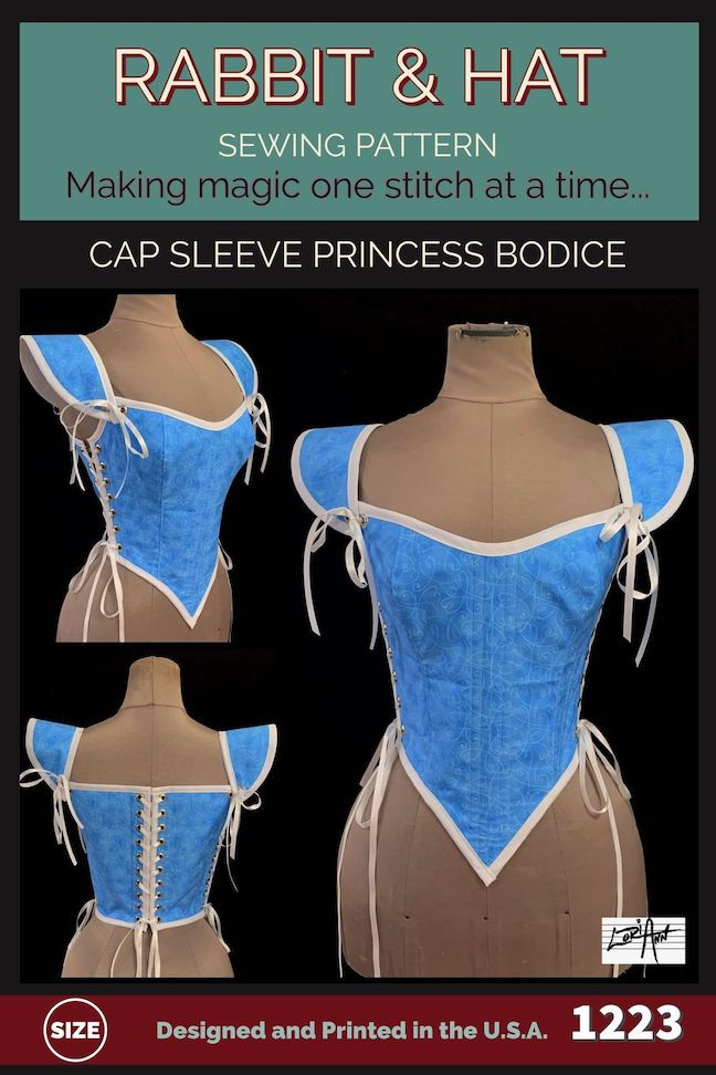 Thumbnail: 1223 PDF Size 4X - Cap Sleeve Princess Bodice