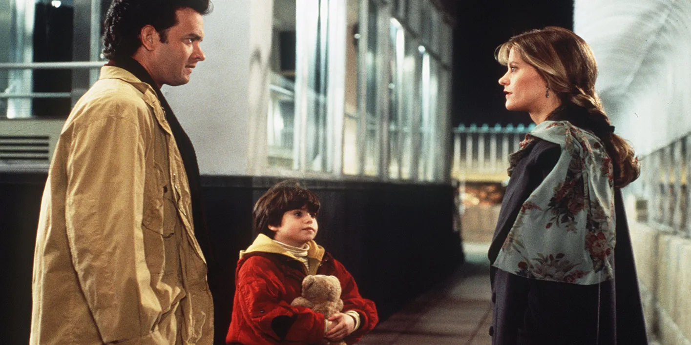 Sam, Jonah and Annie at the top of the Empire State Building in Sleepless in Seattle movie 