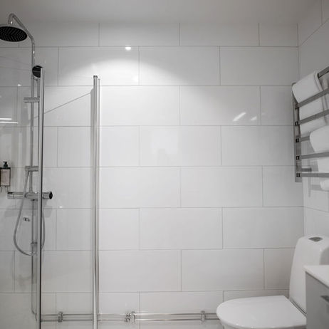 fresh bathroom in apartment hotel in Stockholm